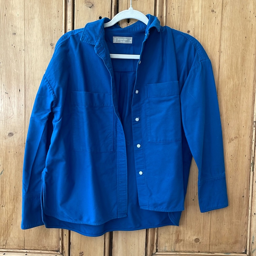 Everlane Blue Oxford Button-Down Shirt — Size XS